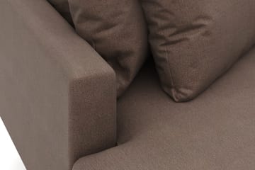 Menard 4-seters Venstrevendt Dyp L-formet Divansofa i Stoff - Brun - Møbler - Sofaer - Sofaer med sjeselong - 3 seters sofa med divan