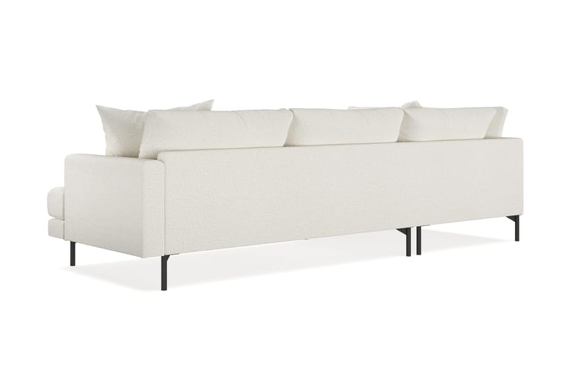 Menard 4-seters Venstrevendt Dyp L-formet Sjeselongsofa i Bouclé - Hvit - Møbler - Sofaer - Sofaer med sjeselong - 4 seters sofa med divan