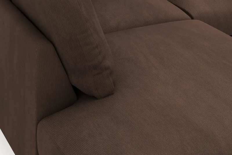 Menard 4-seters Venstrevendt Dyp L-formet Sjeselongsofa i Manchester - Brun - Møbler - Sofaer - Sofaer med sjeselong - 4 seters sofa med divan