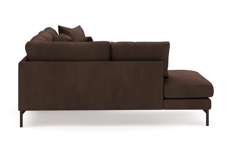 Menard 4-seters Venstrevendt Dyp L-formet Sjeselongsofa i Manchester - Brun - Møbler - Sofaer - Sofaer med sjeselong - 4 seters sofa med divan
