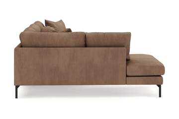 Menard 4-seters Venstrevendt Dyp L-formet Sjeselongsofa i Manchester - Brun - Møbler - Sofaer - Sofaer med sjeselong - 4 seters sofa med divan