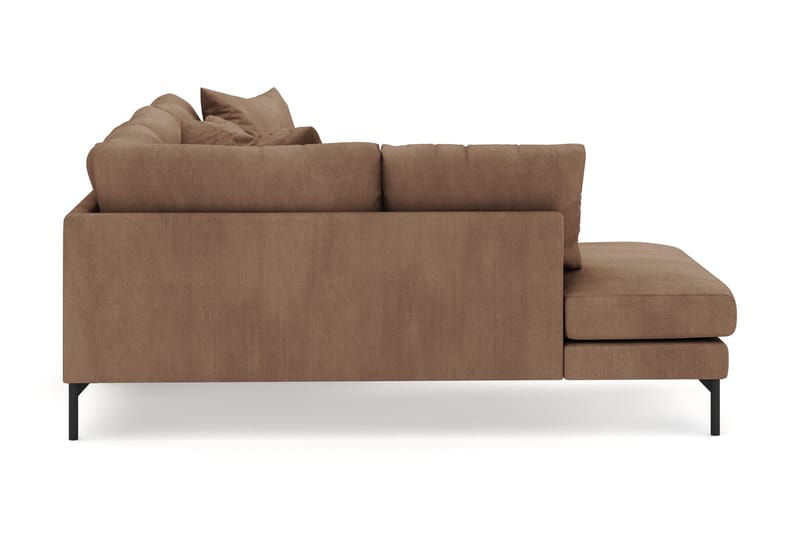 Menard 4-seters Venstrevendt Dyp L-formet Sjeselongsofa i Manchester - Brun - Møbler - Sofaer - Sofaer med sjeselong - 4 seters sofa med divan