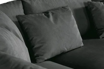 Menard 4-seters Venstrevendt Dyp L-formet Sjeselongsofa i Manchester - Grå - Møbler - Sofaer - Sofaer med sjeselong - 4 seters sofa med divan