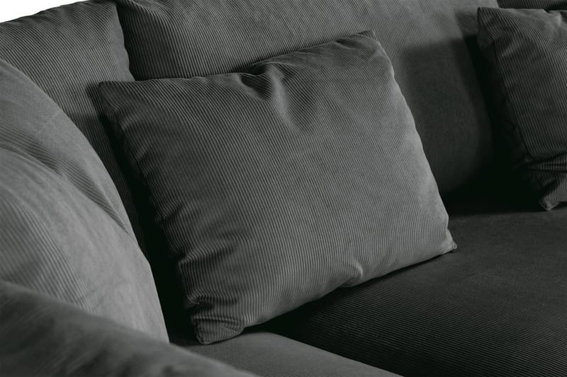 Menard 4-seters Venstrevendt Dyp L-formet Sjeselongsofa i Manchester - Grå - Møbler - Sofaer - Sofaer med sjeselong - 4 seters sofa med divan