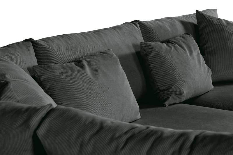Menard 4-seters Venstrevendt Dyp L-formet Sjeselongsofa i Manchester - Grå - Møbler - Sofaer - Sofaer med sjeselong - 4 seters sofa med divan