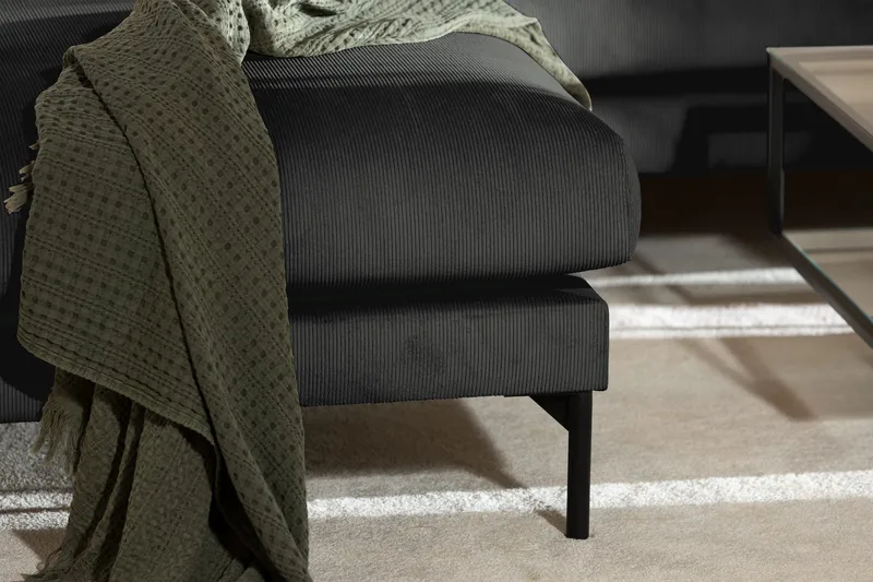 Menard 4-seters Venstrevendt Dyp L-formet Sjeselongsofa i Manchester - Grå - Møbler - Sofaer - Sofaer med sjeselong - 4 seters sofa med divan