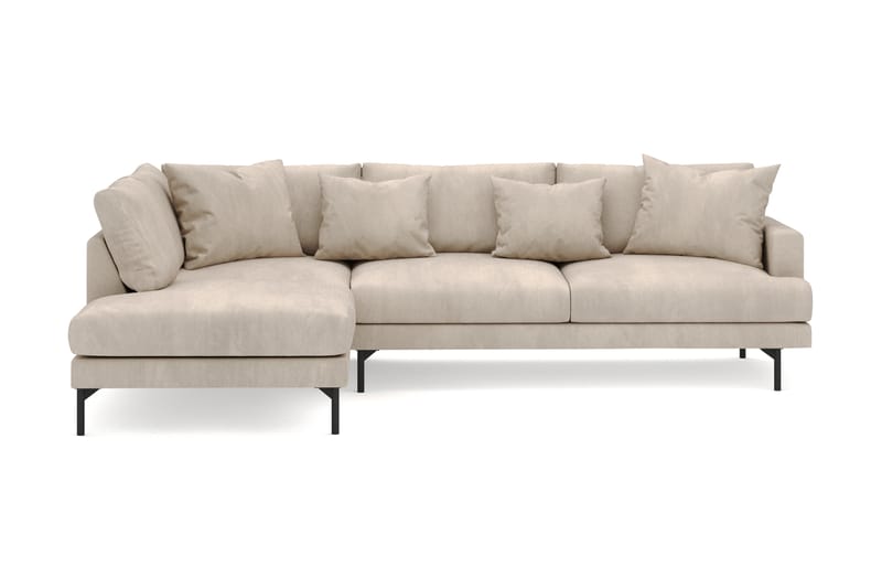 Menard 4-seters Venstrevendt Dyp L-formet Sjeselongsofa i Manchester - Grå - Møbler - Sofaer - Sofaer med sjeselong - 4 seters sofa med divan