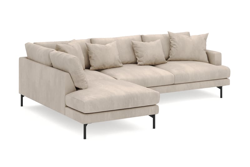 Menard 4-seters Venstrevendt Dyp L-formet Sjeselongsofa i Manchester - Grå - Møbler - Sofaer - Sofaer med sjeselong - 4 seters sofa med divan