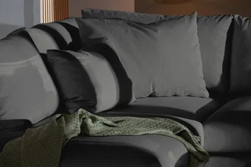 Menard 4-seters Venstrevendt Dyp L-formet Sjeselongsofa i Manchester - Grå - Møbler - Sofaer - Sofaer med sjeselong - 4 seters sofa med divan