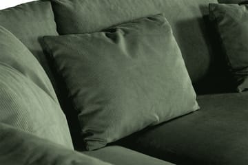 Menard 4-seters Venstrevendt Dyp L-formet Sjeselongsofa i Manchester - Grønn - Møbler - Sofaer - Sofaer med sjeselong - 4 seters sofa med divan