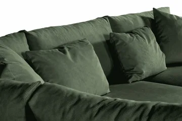 Menard 4-seters Venstrevendt Dyp L-formet Sjeselongsofa i Manchester - Grønn - Møbler - Sofaer - Sofaer med sjeselong - 4 seters sofa med divan