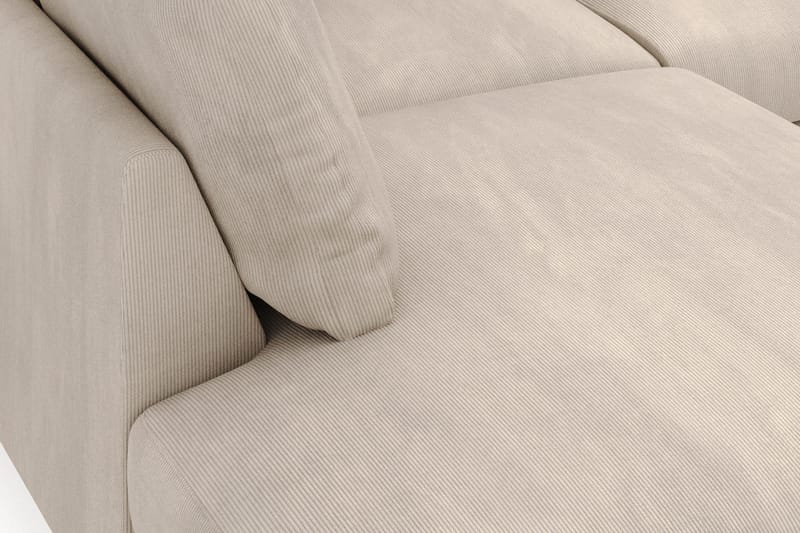 Menard 4-seters Venstrevendt Dyp L-formet Sjeselongsofa i Manchester - Greige - Møbler - Sofaer - Sofaer med sjeselong - 4 seters sofa med divan