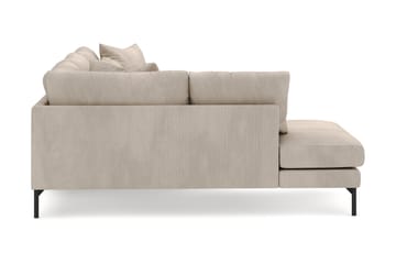Menard 4-seters Venstrevendt Dyp L-formet Sjeselongsofa i Manchester - Greige - Møbler - Sofaer - Sofaer med sjeselong - 4 seters sofa med divan
