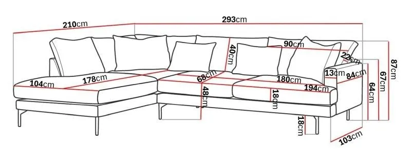 Menard 4-seters Venstrevendt Dyp L-formet Sjeselongsofa i Manchester - Greige - Møbler - Sofaer - Sofaer med sjeselong - 4 seters sofa med divan