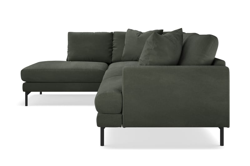 Menard 4-seters Venstrevendt Dyp L-formet Sjeselongsofa i Manchester - Mørk grønn - Møbler - Sofaer - Sofaer med sjeselong - 4 seters sofa med divan