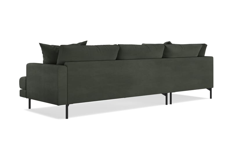 Menard 4-seters Venstrevendt Dyp L-formet Sjeselongsofa i Manchester - Mørk grønn - Møbler - Sofaer - Sofaer med sjeselong - 4 seters sofa med divan