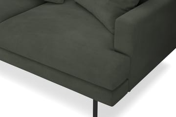 Menard 4-seters Venstrevendt Dyp L-formet Sjeselongsofa i Manchester - Mørk grønn - Møbler - Sofaer - Sofaer med sjeselong - 4 seters sofa med divan
