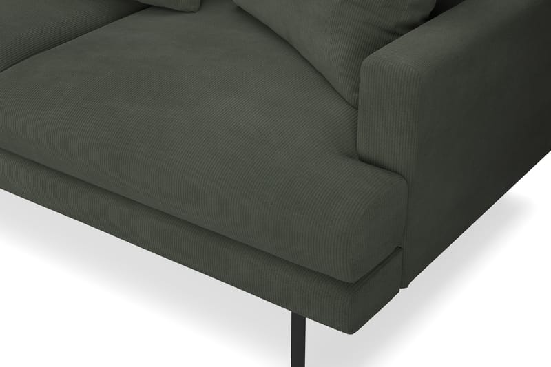 Menard 4-seters Venstrevendt Dyp L-formet Sjeselongsofa i Manchester - Mørk grønn - Møbler - Sofaer - Sofaer med sjeselong - 4 seters sofa med divan