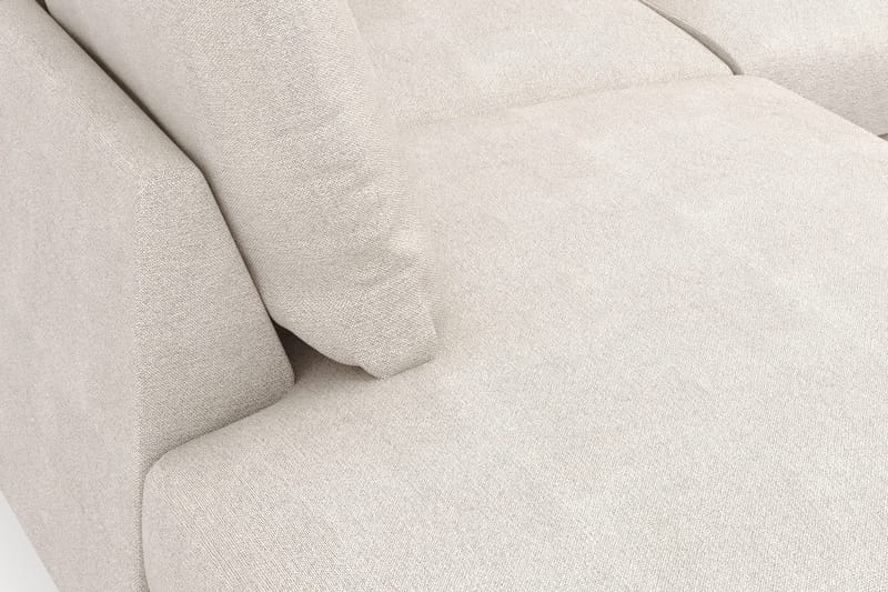 Menard 4-seters Venstrevendt Dyp L-formet Sjeselongsofa i Stoff - Beige - Møbler - Sofaer - Sofaer med sjeselong - 4 seters sofa med divan