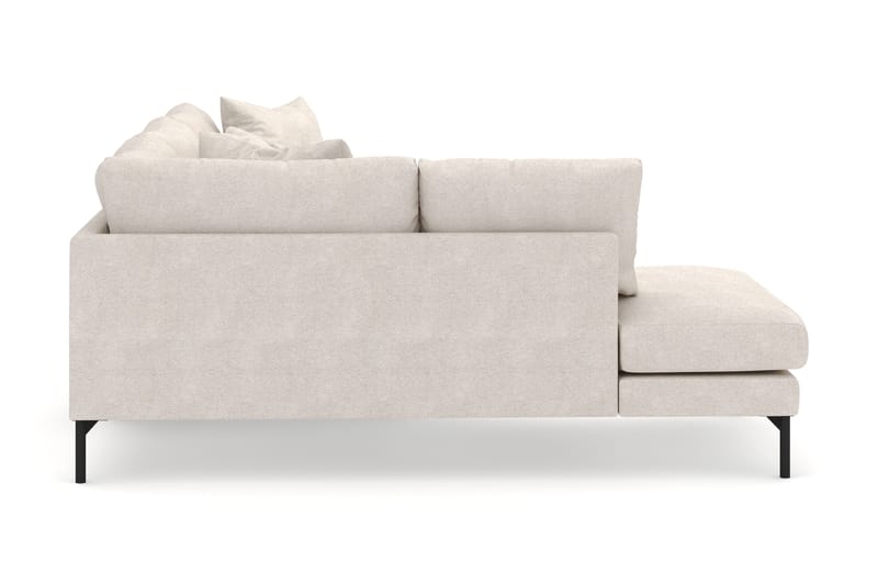 Menard 4-seters Venstrevendt Dyp L-formet Sjeselongsofa i Stoff - Beige - Møbler - Sofaer - Sofaer med sjeselong - 4 seters sofa med divan
