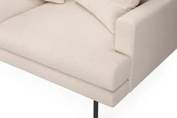 Menard 4-seters Venstrevendt Dyp L-formet Sjeselongsofa i Stoff - Beige - Møbler - Sofaer - Sofaer med sjeselong - 4 seters sofa med divan
