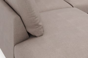 Menard 4-seters Venstrevendt Dyp L-formet Sjeselongsofa i Stoff - Brun - Møbler - Sofaer - Sofaer med sjeselong - 4 seters sofa med divan