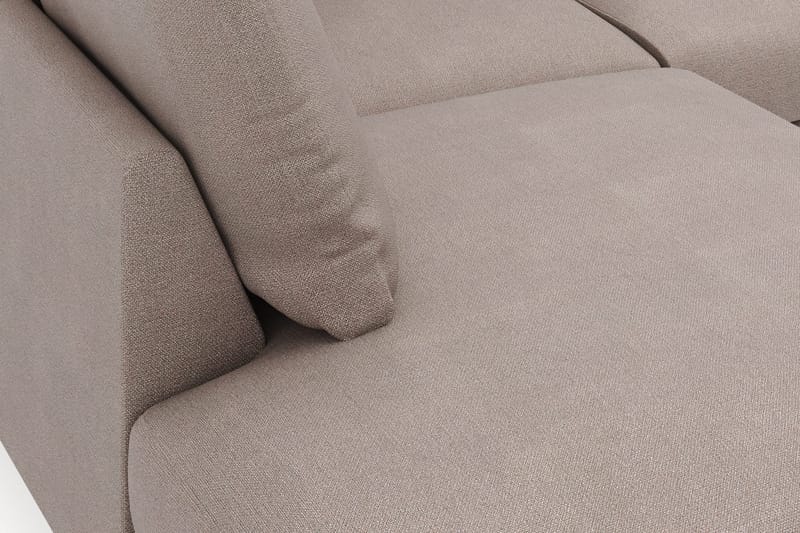 Menard 4-seters Venstrevendt Dyp L-formet Sjeselongsofa i Stoff - Brun - Møbler - Sofaer - Sofaer med sjeselong - 4 seters sofa med divan