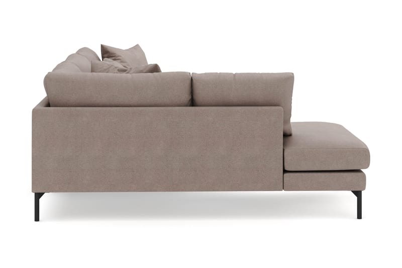 Menard 4-seters Venstrevendt Dyp L-formet Sjeselongsofa i Stoff - Brun - Møbler - Sofaer - Sofaer med sjeselong - 4 seters sofa med divan