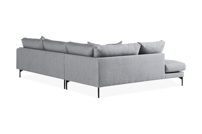 Menard 4-seters Venstrevendt Dyp L-formet Sjeselongsofa i Stoff - Grå - Møbler - Sofaer - Sofaer med sjeselong - 4 seters sofa med divan