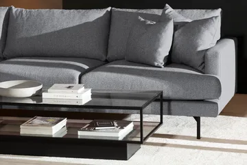 Menard 4-seters Venstrevendt Dyp L-formet Sjeselongsofa i Stoff - Grå - Møbler - Sofaer - Sofaer med sjeselong - 4 seters sofa med divan