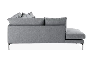 Menard 4-seters Venstrevendt Dyp L-formet Sjeselongsofa i Stoff - Grå - Møbler - Sofaer - Sofaer med sjeselong - 4 seters sofa med divan