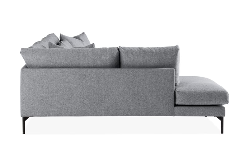 Menard 4-seters Venstrevendt Dyp L-formet Sjeselongsofa i Stoff - Grå - Møbler - Sofaer - Sofaer med sjeselong - 4 seters sofa med divan