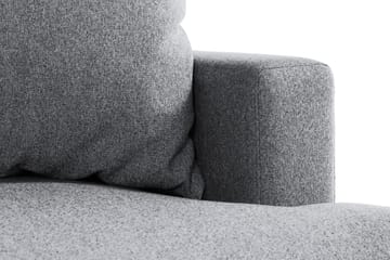 Menard 4-seters Venstrevendt Dyp L-formet Sjeselongsofa i Stoff - Grå - Møbler - Sofaer - Sofaer med sjeselong - 4 seters sofa med divan