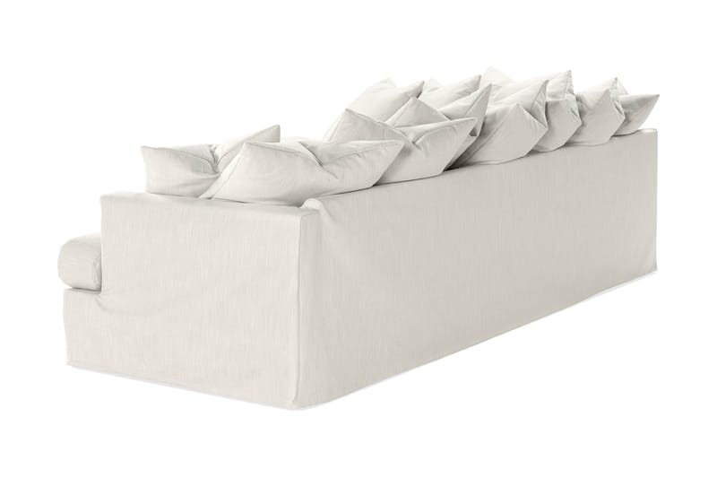Menard 4-seters Venstrevendt Dyp L-formet Sjeselongsofa i Stoff - Lys grå - Møbler - Sofaer - Sofaer med sjeselong - 4 seters sofa med divan