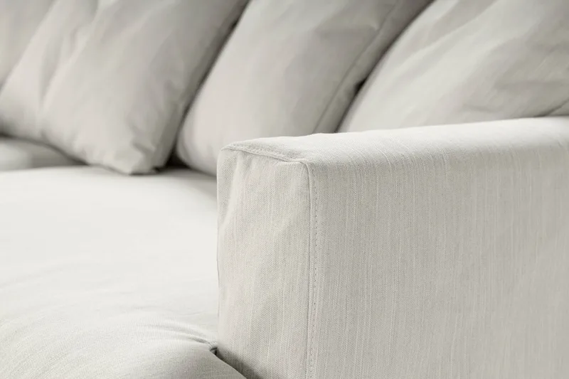 Menard 4-seters Venstrevendt L-formet Sjeselongsofa i Stoff - Lys grå - Møbler - Sofaer - Sofaer med sjeselong - 4 seters sofa med divan