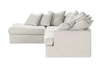 Menard 4-seters Venstrevendt L-formet Sjeselongsofa i Stoff - Lys grå - Møbler - Sofaer - Sofaer med sjeselong - 4 seters sofa med divan