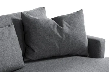 Menard 4-seters Venstrevendt Dyp L-formet Sjeselongsofa i Stoff - Mørk grå - Møbler - Sofaer - Sofaer med sjeselong - 4 seters sofa med divan