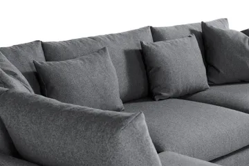 Menard 4-seters Venstrevendt Dyp L-formet Sjeselongsofa i Stoff - Mørk grå - Møbler - Sofaer - Sofaer med sjeselong - 4 seters sofa med divan