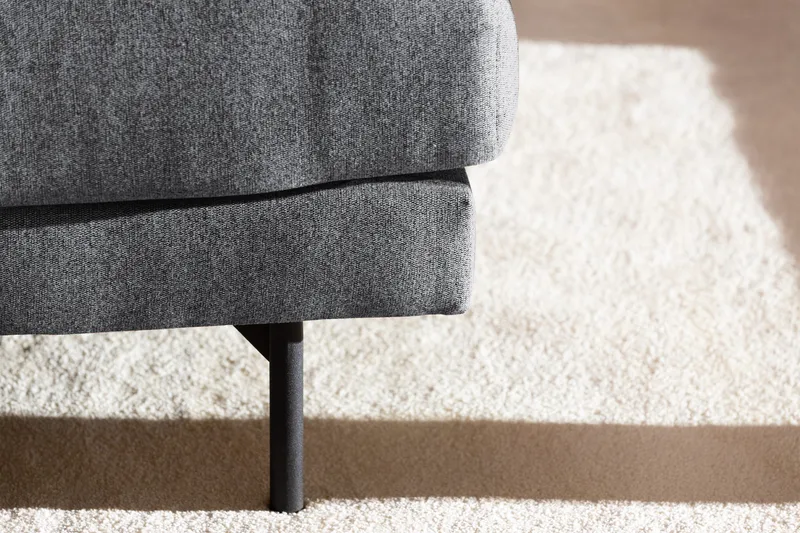 Menard 4-seters Venstrevendt Dyp L-formet Sjeselongsofa i Stoff - Mørk grå - Møbler - Sofaer - Sofaer med sjeselong - 4 seters sofa med divan