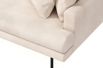 Menard 4-seters Venstrevendt L-formet Divansofa i Manchester - Beige - Møbler - Sofaer - Sofaer med sjeselong - 4 seters sofa med divan