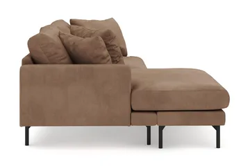 Menard 4-seters Venstrevendt L-formet Divansofa i Manchester - Brun - Møbler - Sofaer - Sofaer med sjeselong - 4 seters sofa med divan