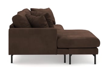 Menard 4-seters Venstrevendt L-formet Divansofa i Manchester - Brun - Møbler - Sofaer - Sofaer med sjeselong - 4 seters sofa med divan
