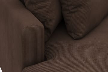 Menard 4-seters Venstrevendt L-formet Divansofa i Manchester - Brun - Møbler - Sofaer - Sofaer med sjeselong - 4 seters sofa med divan