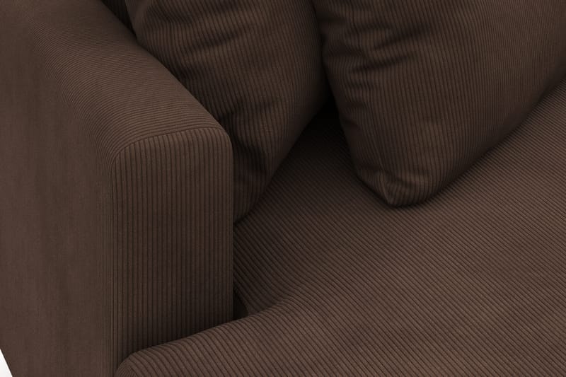 Menard 4-seters Venstrevendt L-formet Divansofa i Manchester - Brun - Møbler - Sofaer - Sofaer med sjeselong - 4 seters sofa med divan