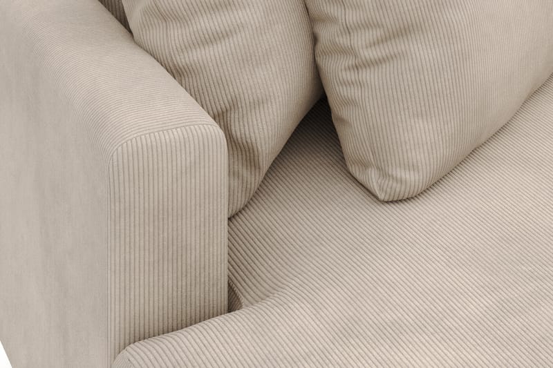 Menard 4-seters Venstrevendt L-formet Divansofa i Manchester - Greige - Møbler - Sofaer - Sofaer med sjeselong - 4 seters sofa med divan