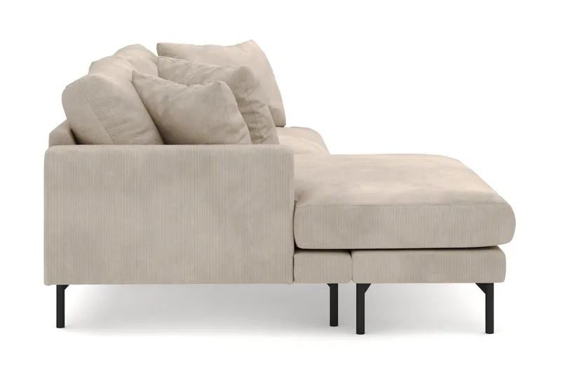 Menard 4-seters Venstrevendt L-formet Divansofa i Manchester - Greige - Møbler - Sofaer - Sofaer med sjeselong - 4 seters sofa med divan