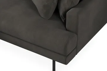 Menard 4-seters Venstrevendt L-formet Divansofa i Manchester - Mørk grå - Møbler - Sofaer - Sofaer med sjeselong - 4 seters sofa med divan
