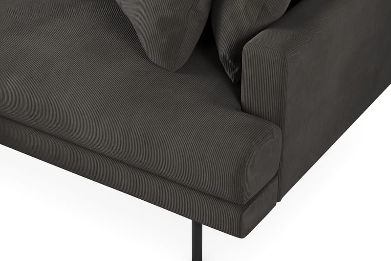 Menard 4-seters Venstrevendt L-formet Divansofa i Manchester - Mørk grå - Møbler - Sofaer - Sofaer med sjeselong - 4 seters sofa med divan