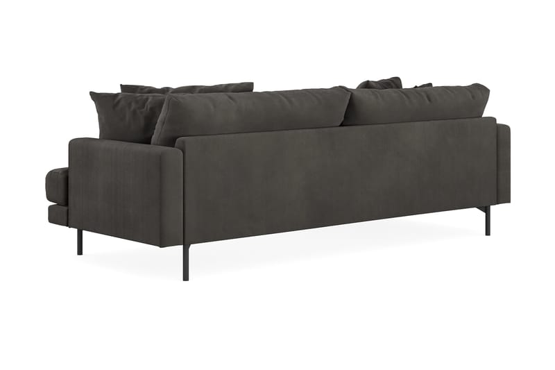 Menard 4-seters Venstrevendt L-formet Divansofa i Manchester - Mørk grå - Møbler - Sofaer - Sofaer med sjeselong - 4 seters sofa med divan