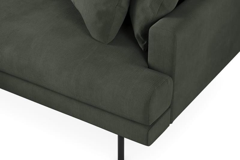 Menard 4-seters Venstrevendt L-formet Divansofa i Manchester - Mørk grønn - Møbler - Sofaer - Sofaer med sjeselong - 4 seters sofa med divan